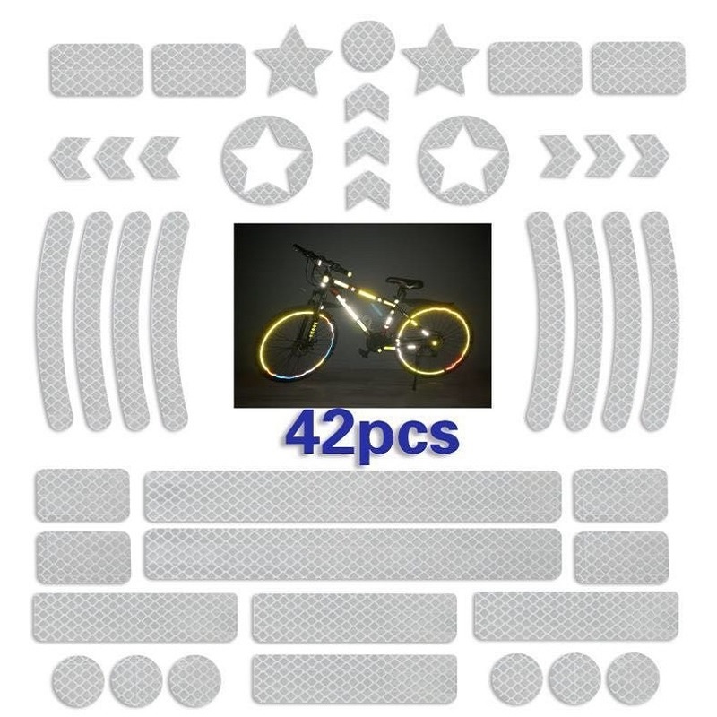42Pcs/set Self-adhesive Reflec - огляд і ціна Spoke Reflector Set