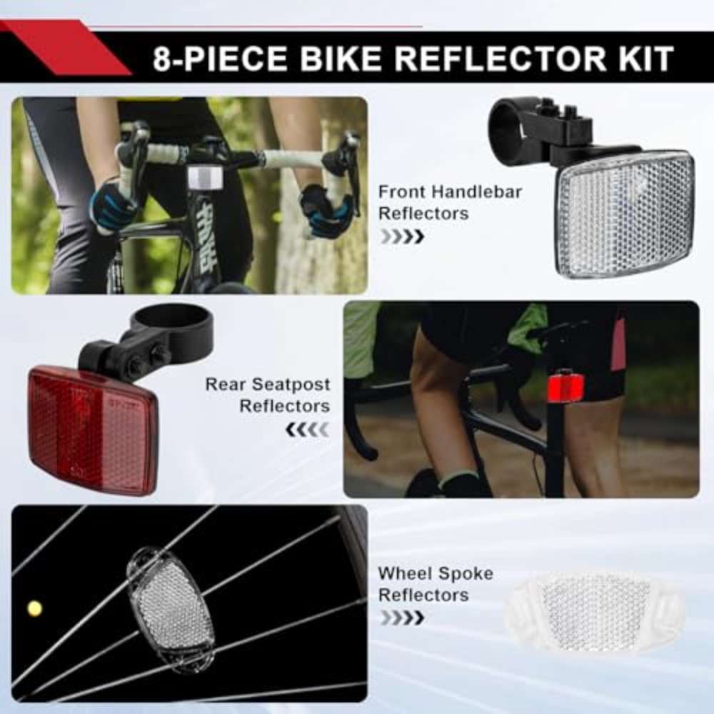 8PCS Bike Reflector Kit Night  - огляд і ціна Spoke Reflector Set