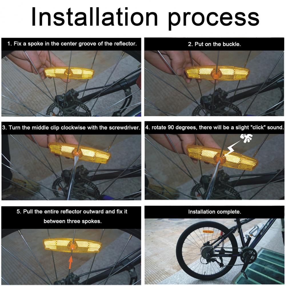 Bicycle Warning Reflector Bike - огляд і ціна Spoke Reflector Set