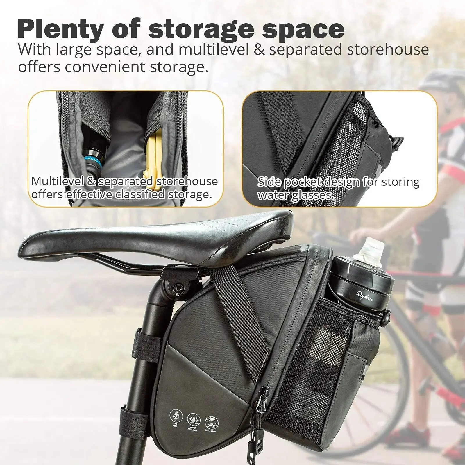 Bike Saddle Bag Waterproof Bik - огляд і ціна Saddle Bag Under Seat